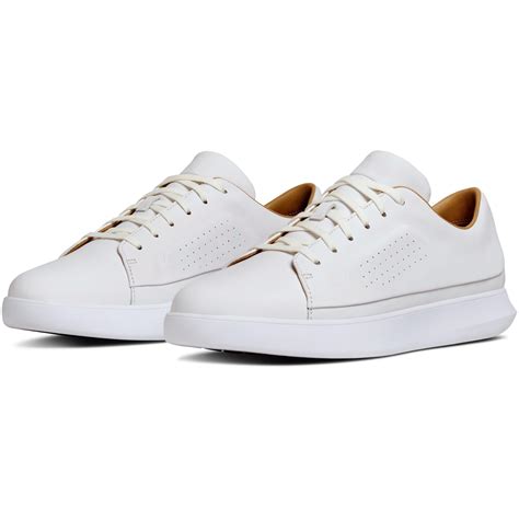 Men's White leather low